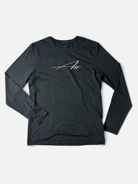 Lucid Air mens M Medium black performance long sleeve crewneck t-shirt EUC